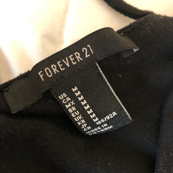 FOREVER 21 Black Long Sleeve Crop Top - Picture 3 of 3